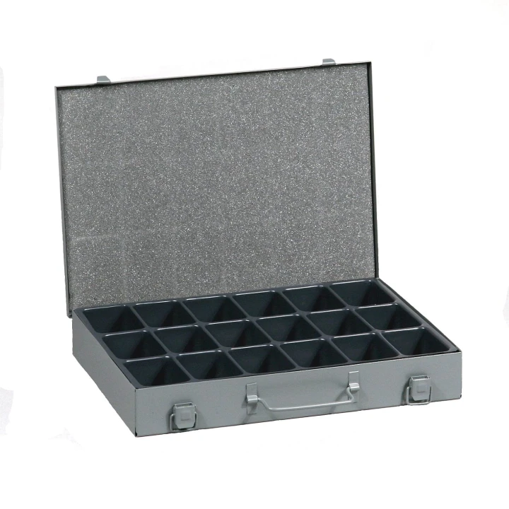 Kaseta walizka metalowa z przedziałkami 335x250x53 mm - 1.jpg
