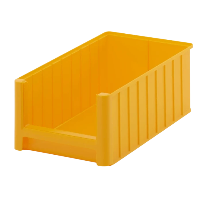 Żółty pojemnik magazynowy 500x310x200 mm - 1.webp