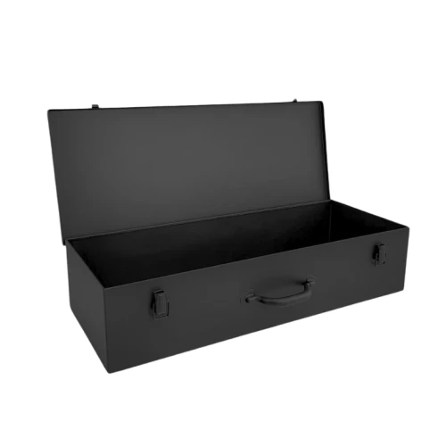 Czarna skrzynka narzędziowa metalowa 677x270x150 mm - 1