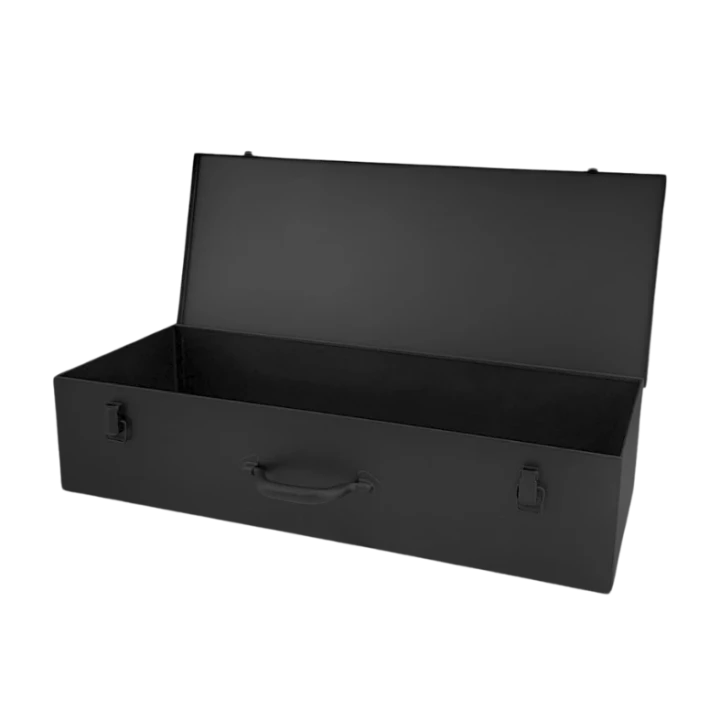 Czarna skrzynka narzędziowa metalowa 677x270x150 mm - 2