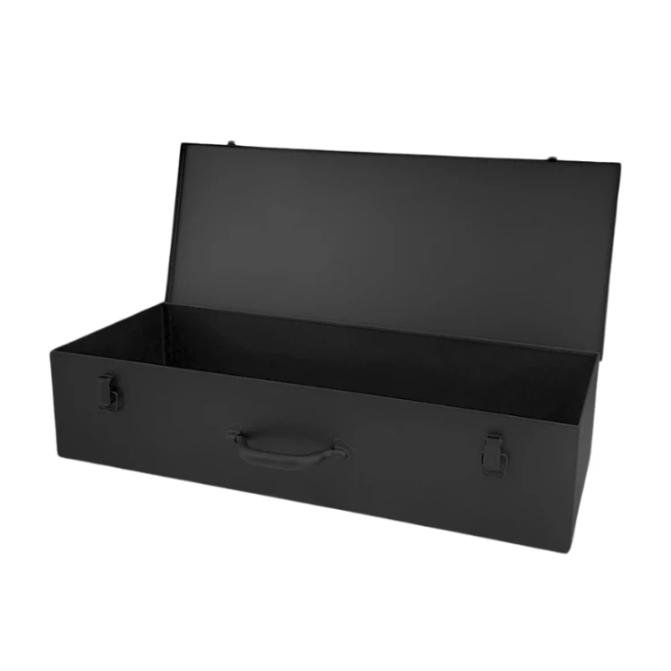 Czarna skrzynka narzędziowa metalowa 677x270x150 mm - 2