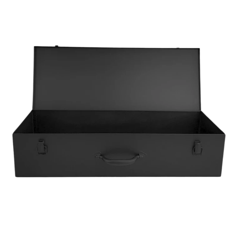Czarna skrzynka narzędziowa metalowa 677x270x150 mm - 4