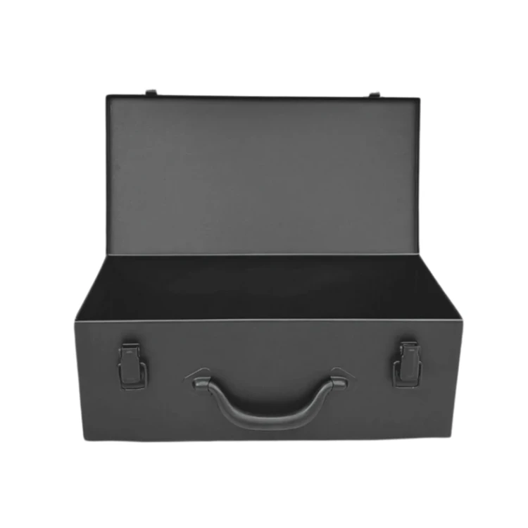 Czarna skrzynka metalowa na narzędzia 387x205x135 mm - 3