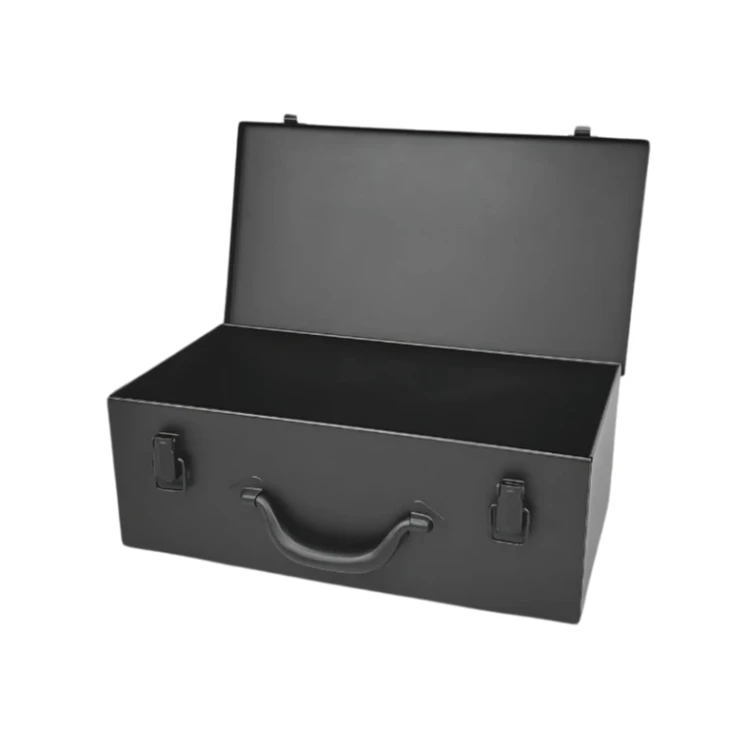 Czarna skrzynka metalowa na narzędzia 387x205x135 mm - 4