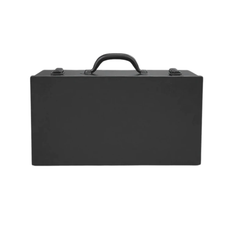 Czarna skrzynka metalowa na narzędzia 387x205x135 mm - 7