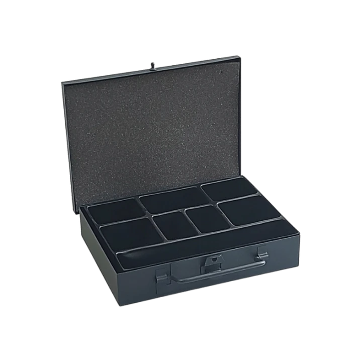 Kasetka metalowa z przegrodami 185x140x38 mm - 1