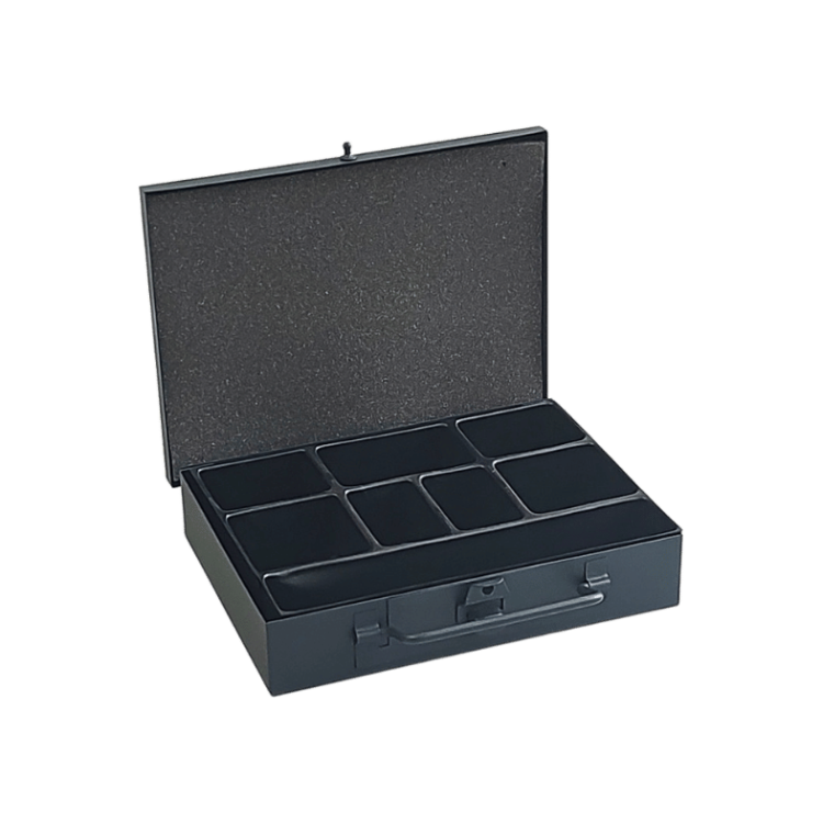 Kasetka metalowa z przegrodami 185x140x38 mm - 1