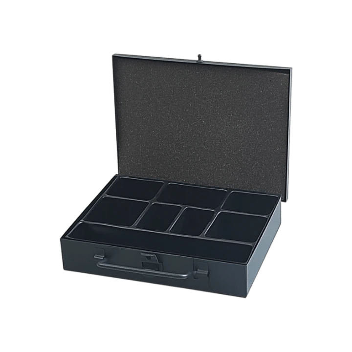 Kasetka metalowa z przegrodami 185x140x38 mm - 2