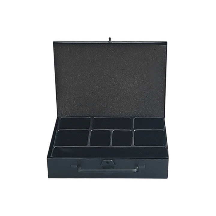 Kasetka metalowa z przegrodami 185x140x38 mm - 3