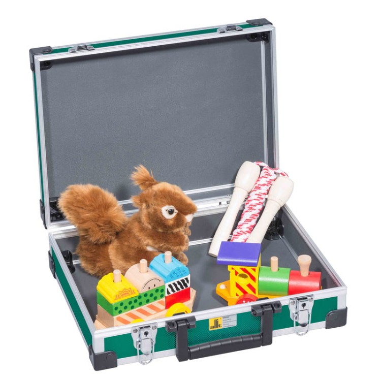 Walizka aluminiowa zielona Allit AluPlus Basic L 35 - 345x285x105 mm - 3