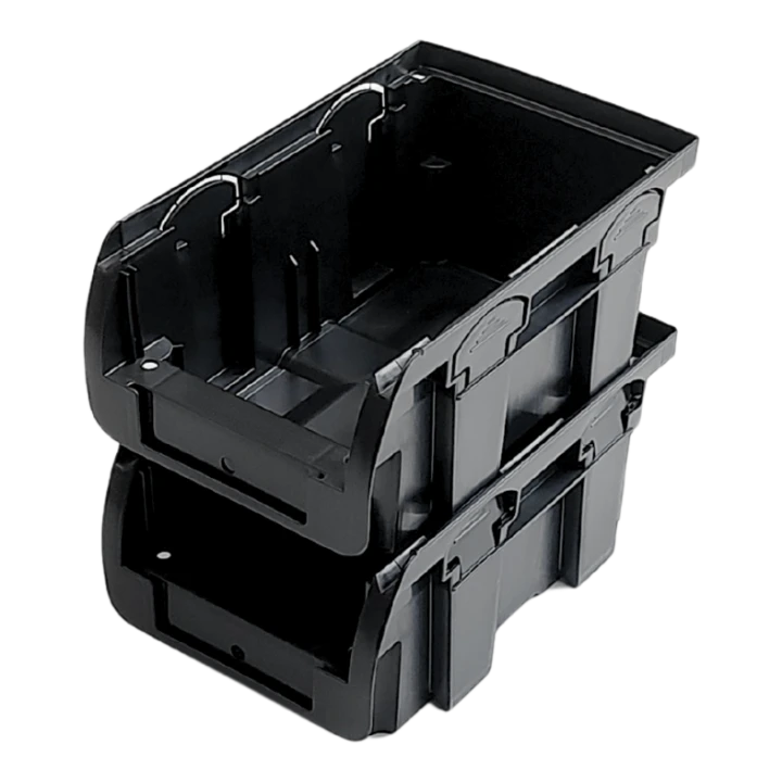 Czarny pojemnik magazynowy nr 2 - 160x102x75 mm - 4