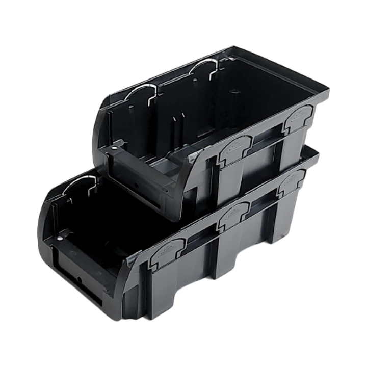 Czarny pojemnik magazynowy nr 2 - 160x102x75 mm - 7