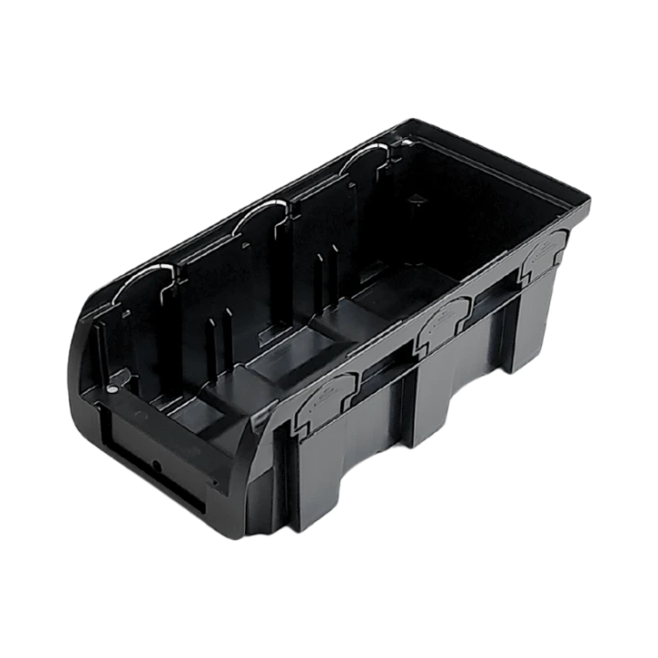 Czarny pojemnik magazynowy nr 2L - 215x102x75 mm - 1