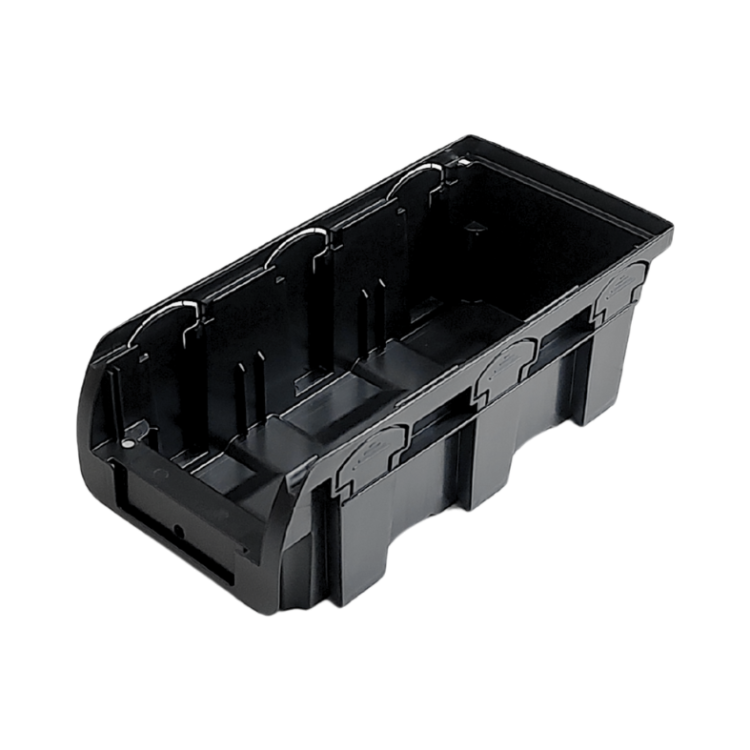 Czarny pojemnik magazynowy nr 2L - 215x102x75 mm - 1