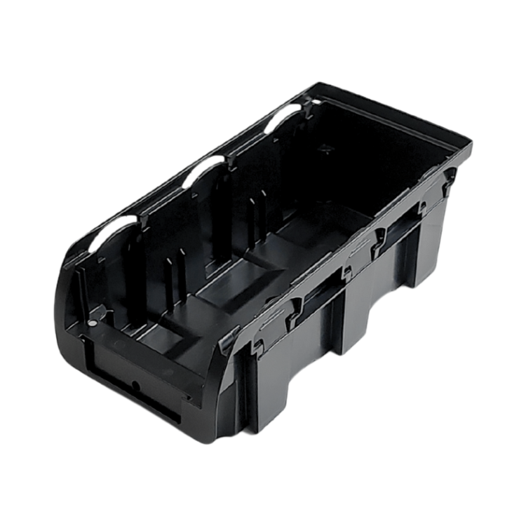 Czarny pojemnik magazynowy nr 2L - 215x102x75 mm - 2