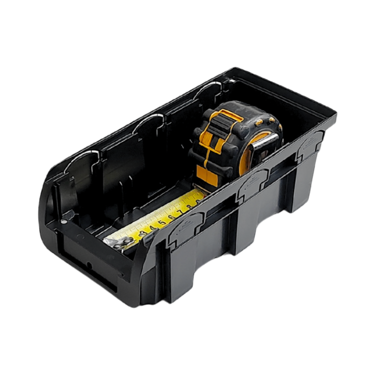 Czarny pojemnik magazynowy nr 2L - 215x102x75 mm - 3