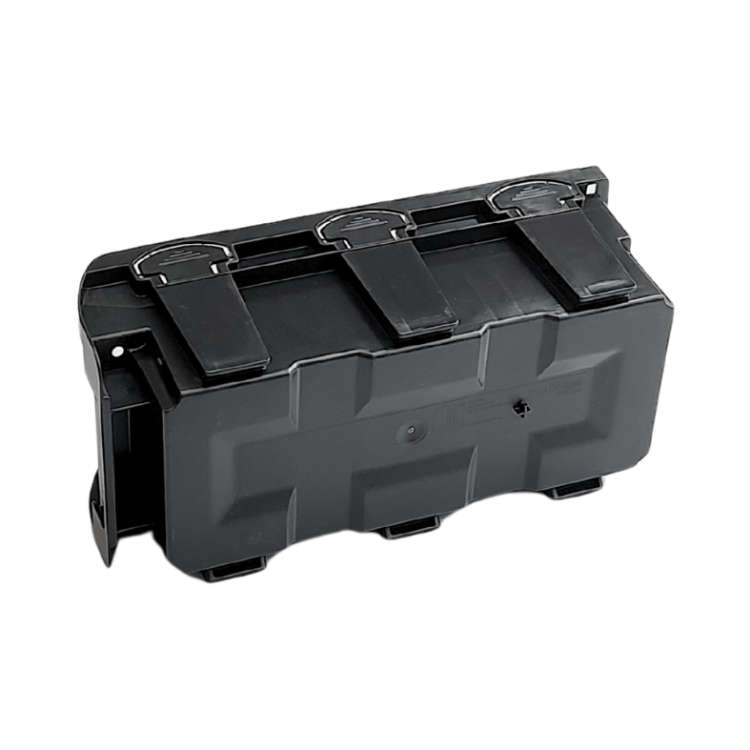 Czarny pojemnik magazynowy nr 2L - 215x102x75 mm - 5