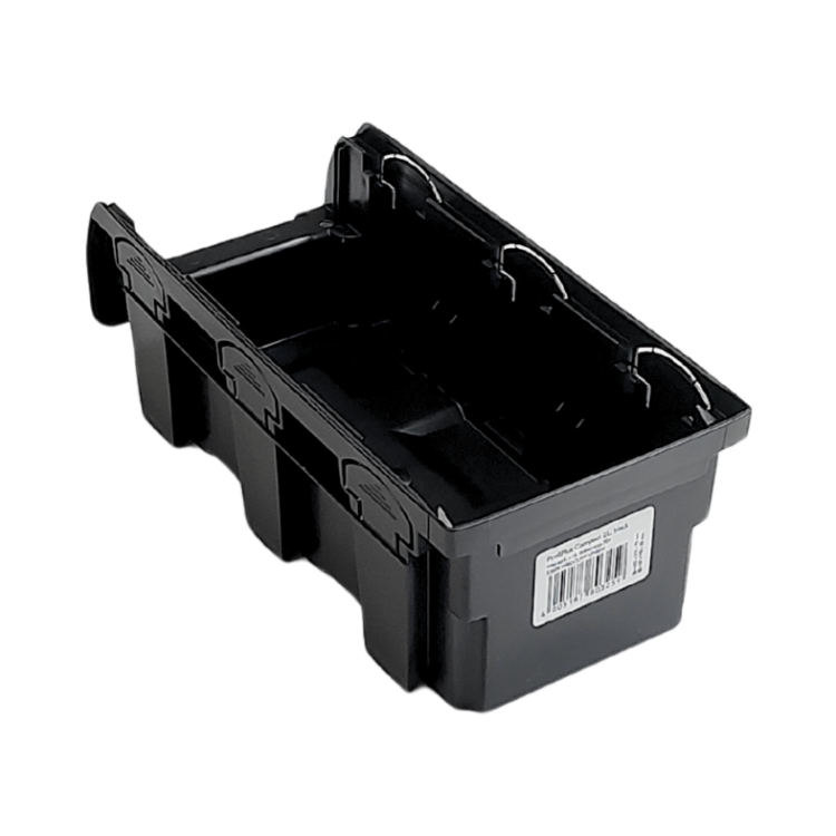 Czarny pojemnik magazynowy nr 2L - 215x102x75 mm - 6