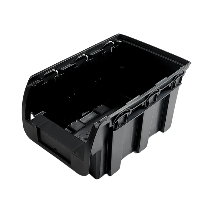 Czarny pojemnik magazynowy nr 3 - 240x150x125 mm - 1