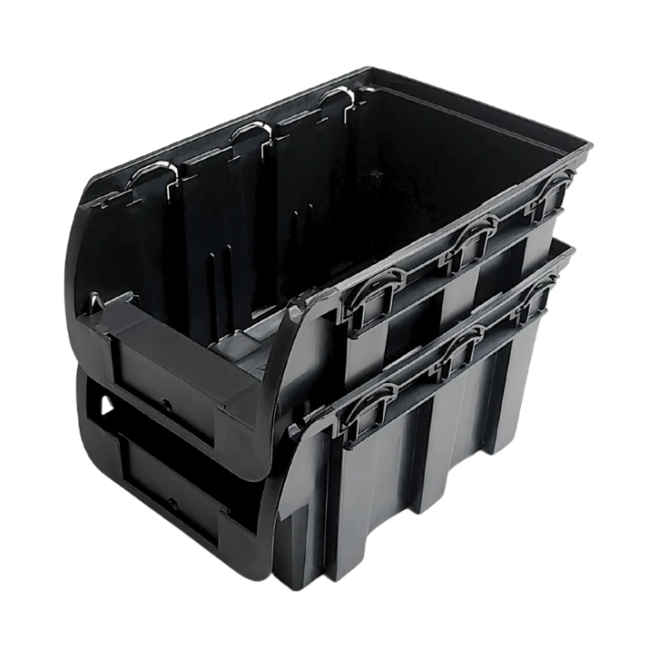 Czarny pojemnik magazynowy nr 3 - 240x150x125 mm - 3