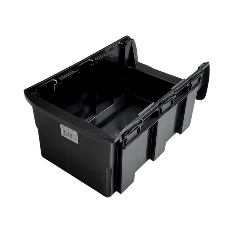 Czarny pojemnik magazynowy nr 4 - 345x210x150 mm - 6