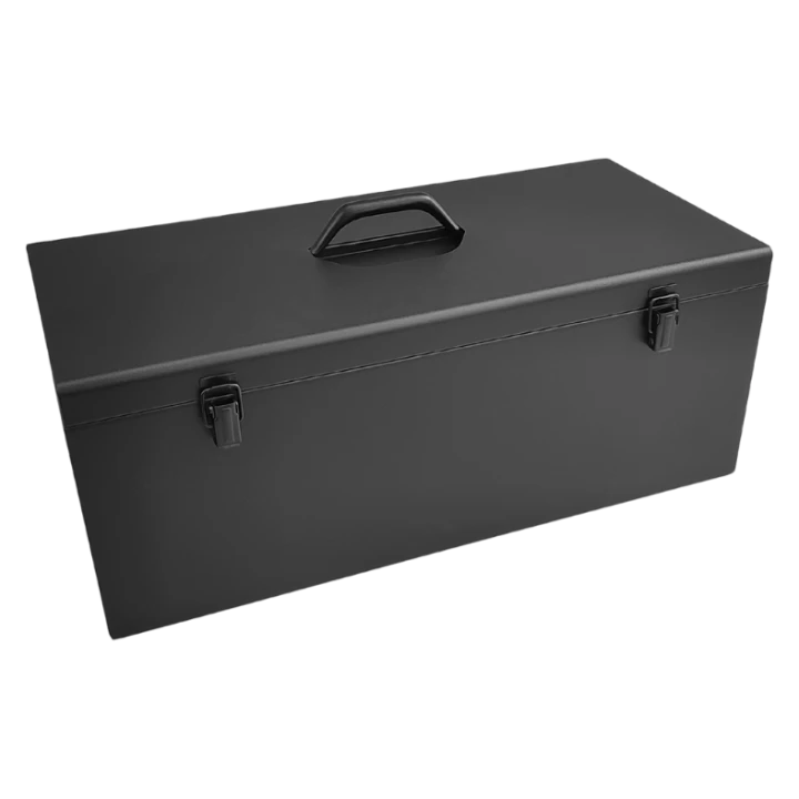 Czarna skrzynka metalowa narzędziowa 580x270x230 mm - 1
