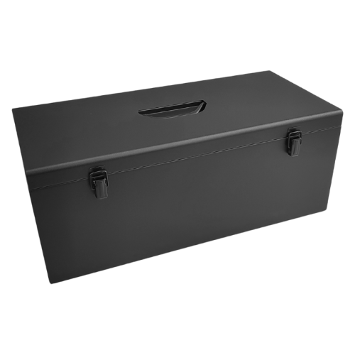 Czarna skrzynka metalowa narzędziowa 580x270x230 mm - 2