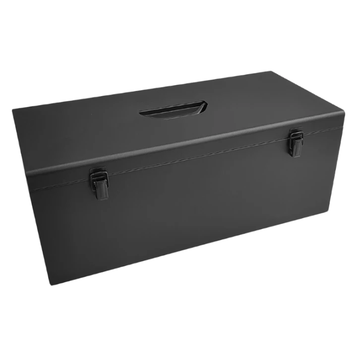 Czarna skrzynka metalowa narzędziowa 580x270x230 mm - 2