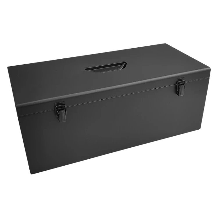 Czarna skrzynka metalowa narzędziowa 580x270x230 mm - 2