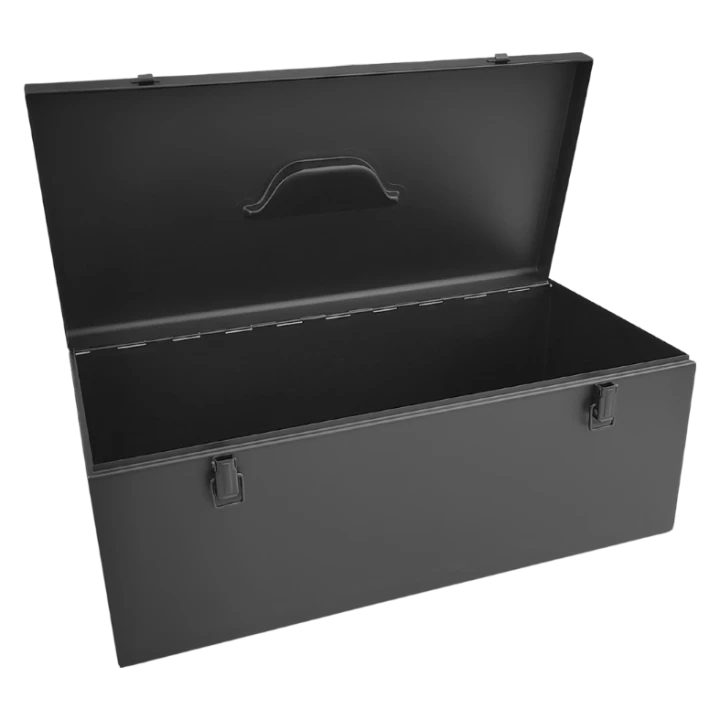 Czarna skrzynka metalowa narzędziowa 580x270x230 mm - 3