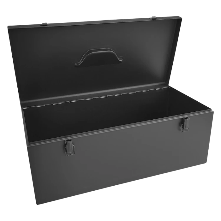 Czarna skrzynka metalowa narzędziowa 580x270x230 mm - 3