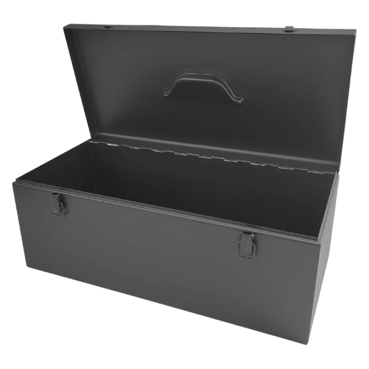 Czarna skrzynka metalowa narzędziowa 580x270x230 mm - 4