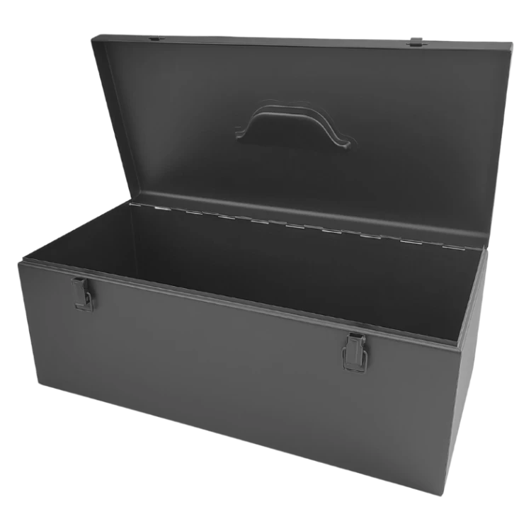 Czarna skrzynka metalowa narzędziowa 580x270x230 mm - 4