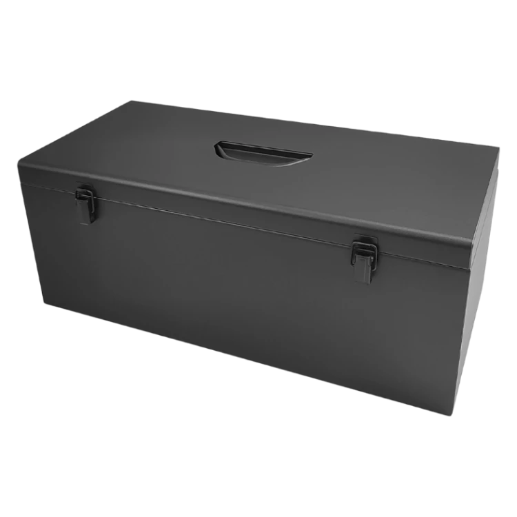 Czarna skrzynka metalowa narzędziowa 580x270x230 mm - 5