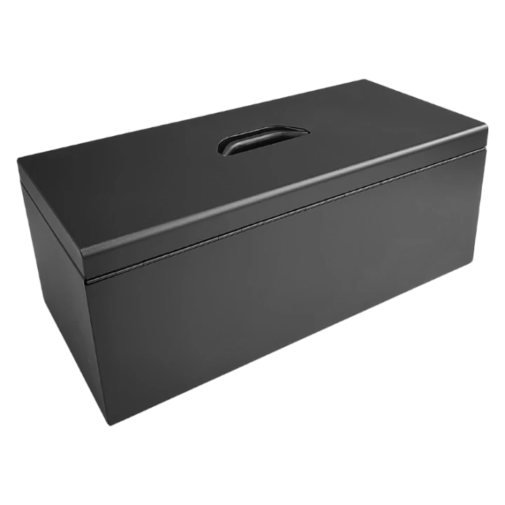 Czarna skrzynka metalowa narzędziowa 580x270x230 mm - 6