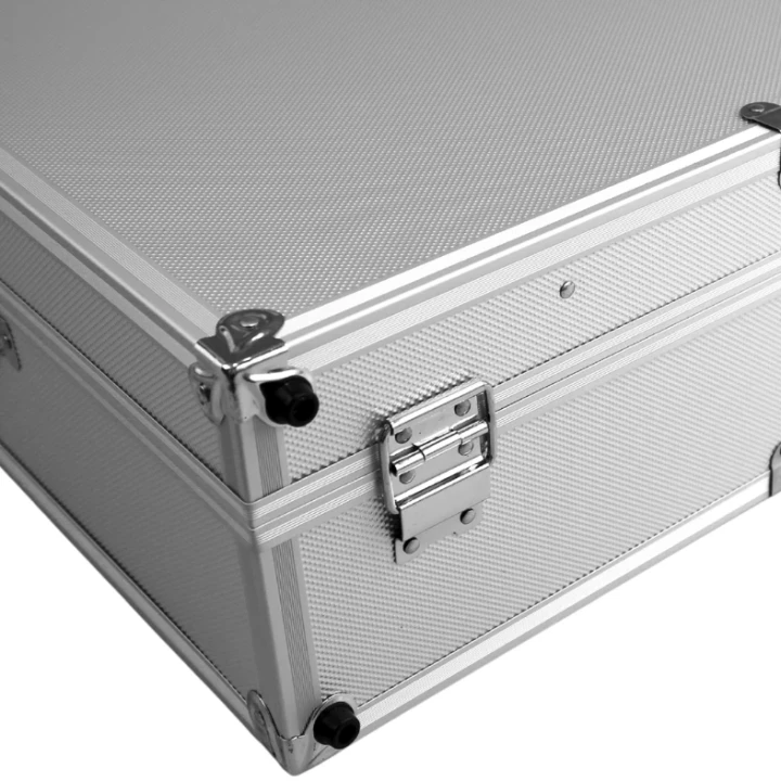 Walizka aluminiowa duża - 465x355x175 mm + zestaw pianek - 8